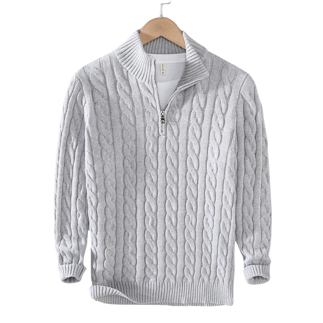 Claudio Cable Knit Quarter-Zip